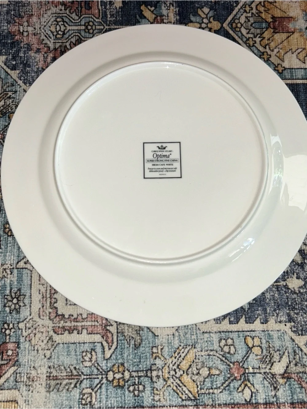 Christopher Stuart Optima Cafe White Freezer Oven Micro Safe 12” Chop Plate